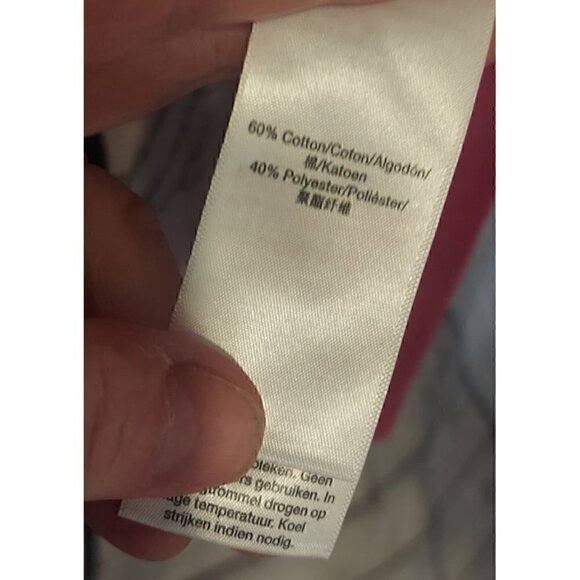 DKNY Women's Metallic Logo Cropped Sweatshirt Pink/NWT, Size XS - Picture 7 of 7